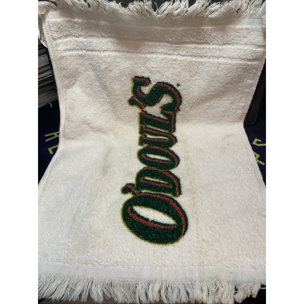 Vintage O'Douls Non-Alcoholic Beer Collectible White Golf Towel A2